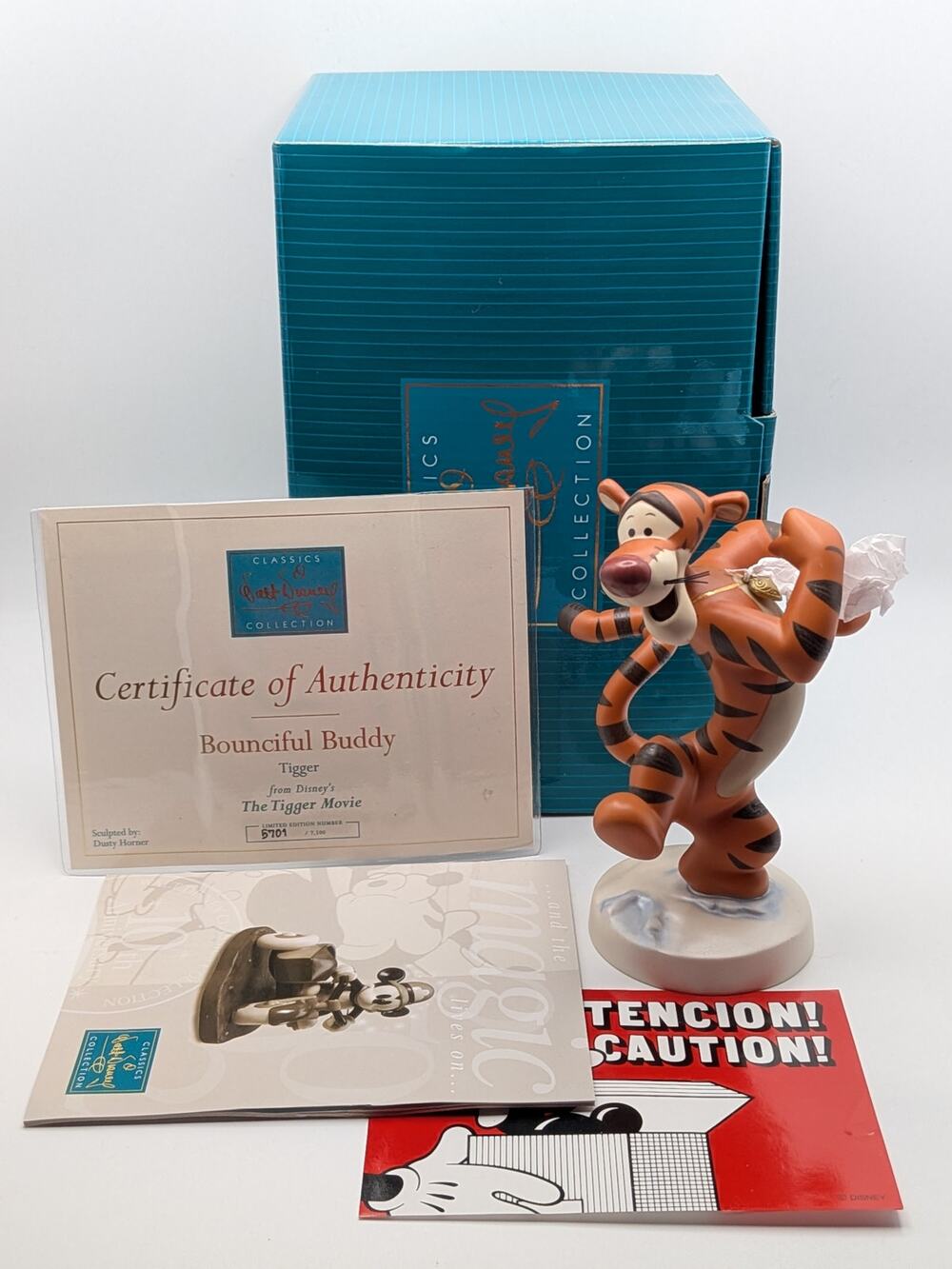 DISNEY WDCC Tigger Bounciful Buddy 2003 Limited Edition 5701/7500 COA Box Figure